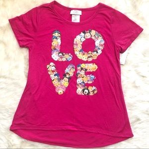 New! Disney Tsum Tsum Glitter Love T Shirt